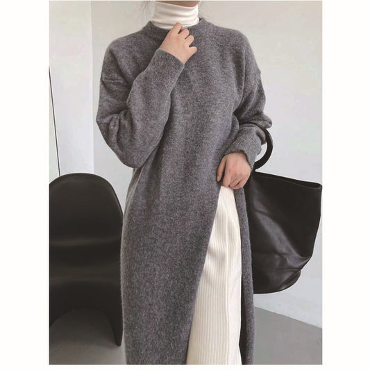 Women's Maxi Crew Neck Sweater