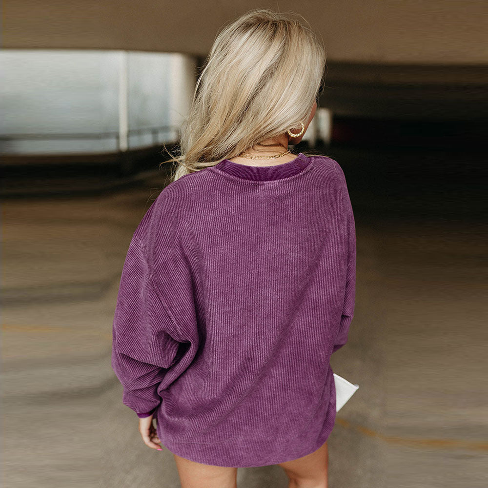 Women's Howdy Purple Pullover Sweatshirt