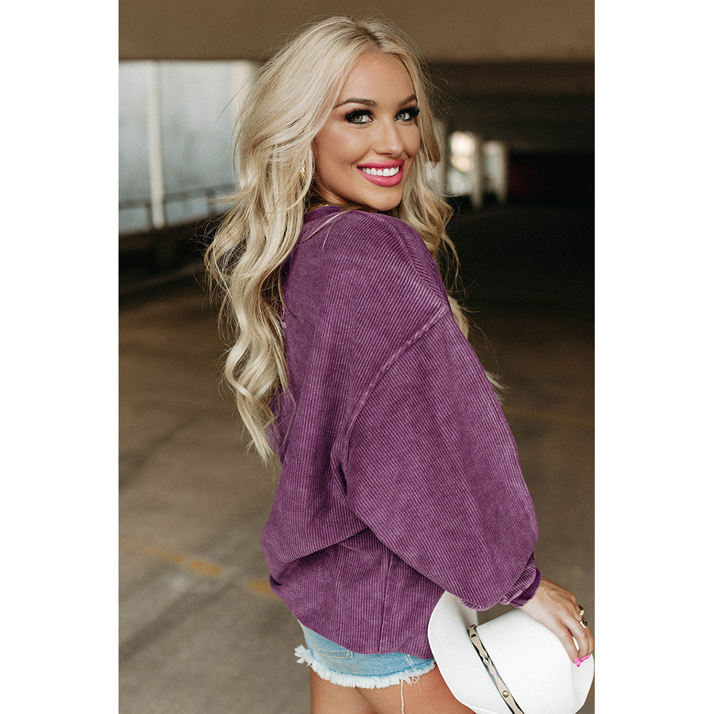 Women's Howdy Purple Pullover Sweatshirt