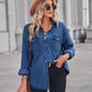 Women's Thin Denim Long Sleeve Shirt