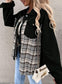 Women's Denim Long Sleeve Check Shirt Jacket