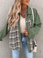 Women's Denim Long Sleeve Check Shirt Jacket