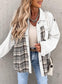 Women's Denim Long Sleeve Check Shirt Jacket