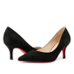 60mm Kitten Heels Red Bottom Pumps Summer Daily Suede