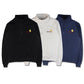 Men's WIP Half Zipper Fleece-lined Embroidery Sweatshirt