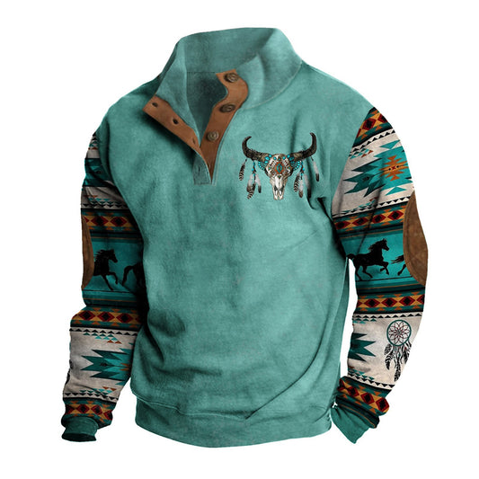 Western Denim Yellowstone Sweatshirt For Men