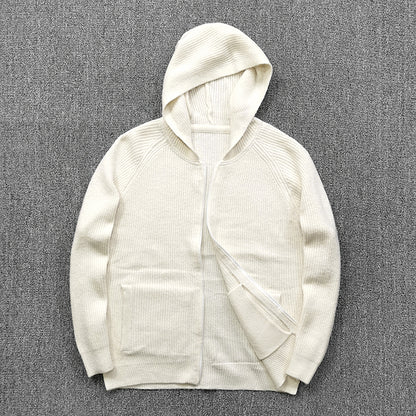 Men's Hooded Zip Knit Jacket