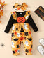 Children's Halloween New Girls Pumpkin Jumpsuit