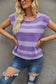 Women's Sleeveless Striped Knit Top