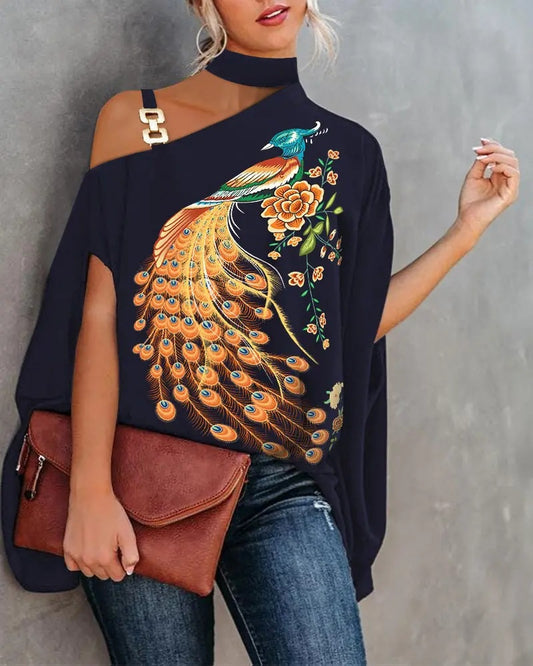 Women's Printed Halter Neck Shirt