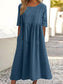 Women's Round Neck Casual Loose Dress