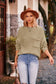 Women's Round Neck Long Sleeve Solid Color Knitted Sweater