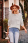 Women's Round Neck Long Sleeve Solid Color Knitted Sweater