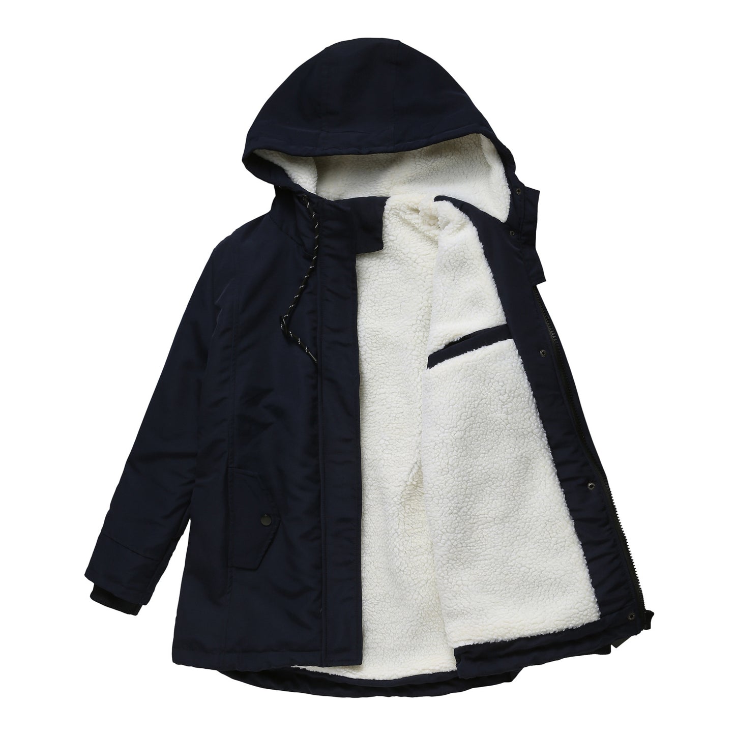 Women's Sherpa Cotton Casual Hooded Jacket