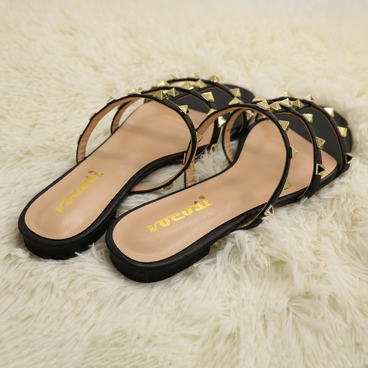 Women's Daily Ballets Summer Flats Rivets Sandals