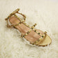 Women's Summer Flats Rivets Strap Sandals Daily Ballets