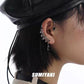 Black Zircon Ear Clip Earrings