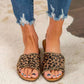 Women's Leopard  Round Toe Flat Slippers