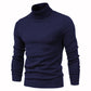 Men's Slim High Neck Pullover Basic Top Knitted Warmth