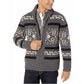 Men's Slim Jacquard Knit Sweater Jacket