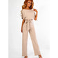 Women's Casual Loose Jumpsuit Solid Color Wide Leg Drawstring