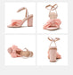 Women's fish head bow high-heeled sandals