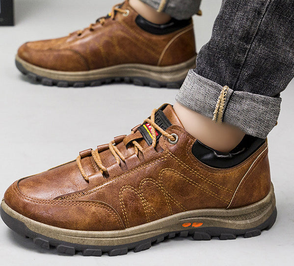 Men's Leather Hiking Shoes Non-slip Sneakers