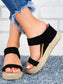 Women Flat Shoes Wedge Hemp Rope Sandals