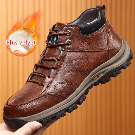 Men Plus Cashmere Warm Sports Shoes Hiking Shoes