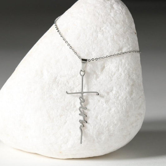 Faith Cross Necklace Exquisite Ring