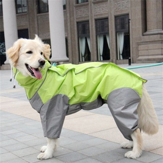 Dog Raincoat with Hood Pet Rain Jacket