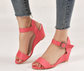 Womens One Piece Large Size Buckle Sandals