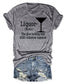 Liquor Tee Letter Womens T-Shirts