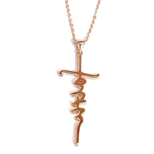 Faith Cross Necklace Exquisite Ring