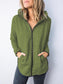 Women's Cotton-Blend Hoodie Long Sleeve Sport Coat