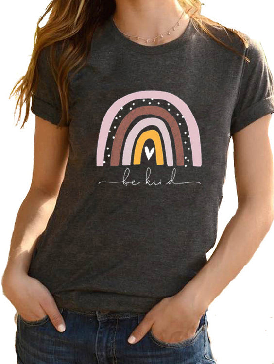 Women's T-Shirt Be Kind Rainbow Tee