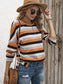 Women's T-Shirt Striped Long Sleeve Casual Tee