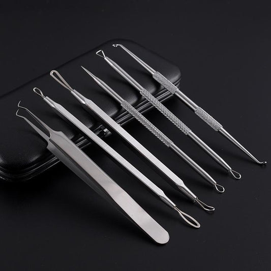 6 Pcs Blackhead Remover Comedone Extractor Tool Acne Removal Tool