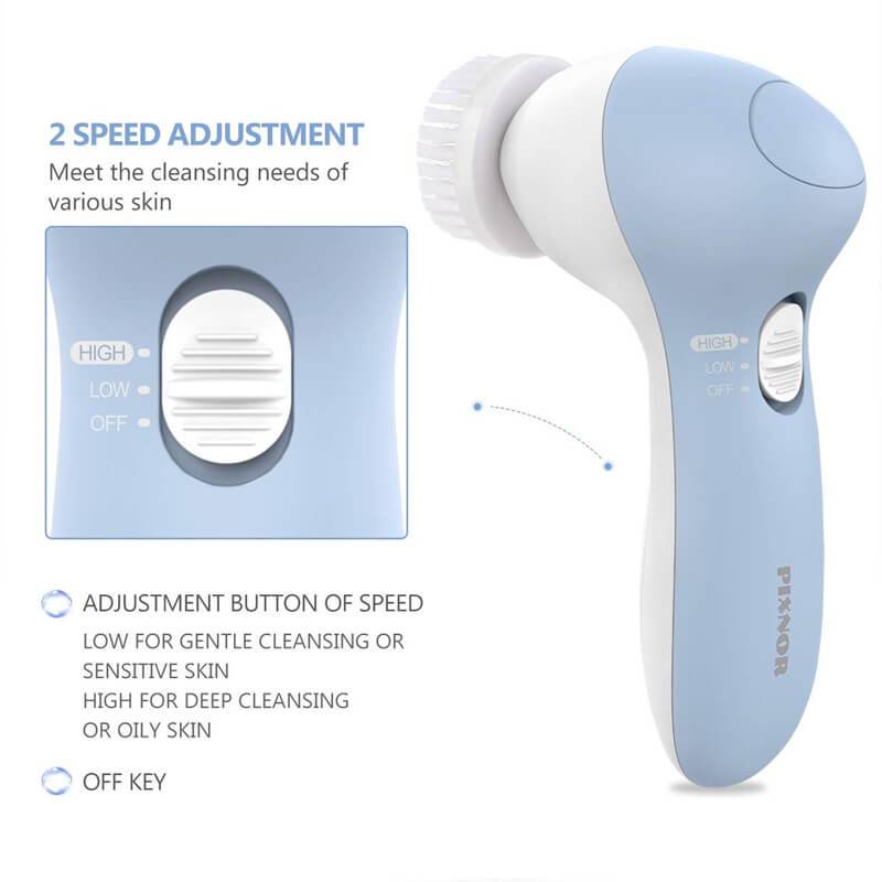 7 In 1 Facial Brush Waterproof Facial Cleansing Brush Set