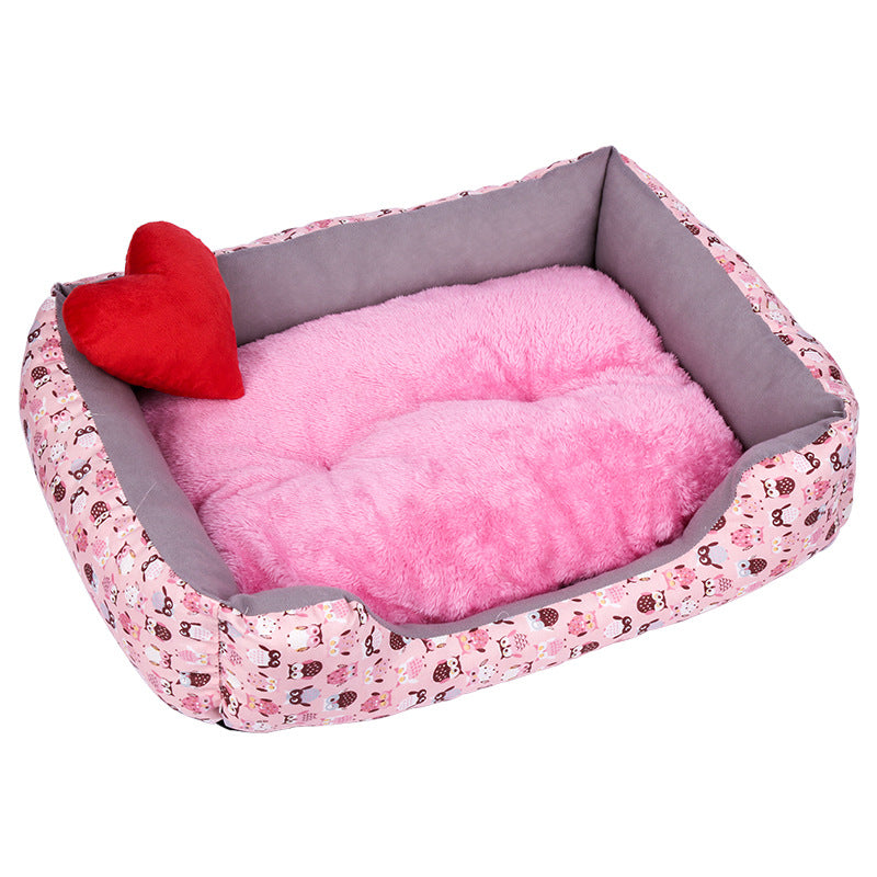 Small And Medium-sized Cats And Dogse Plush Pet Bed