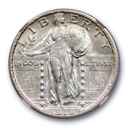 1918/7 S 25c Standing Liberty Quarter Coin