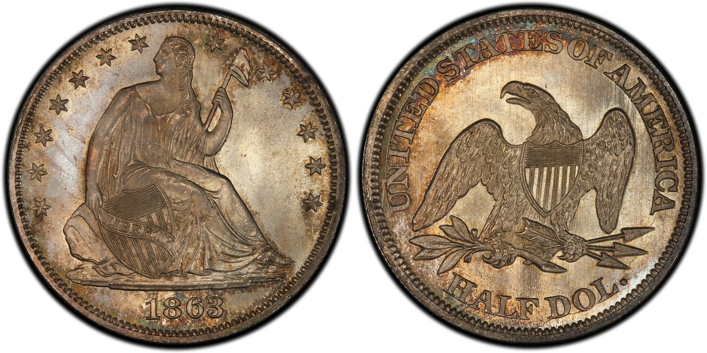 1863 Seated Half Dollar 50C