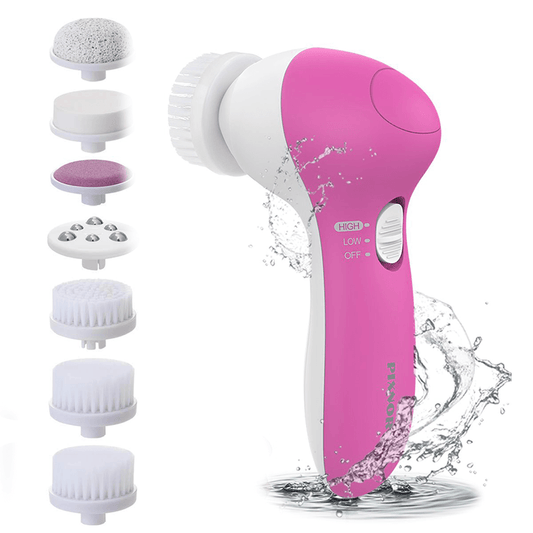 7 In 1 Facial Brush Waterproof Facial Cleansing Brush Set