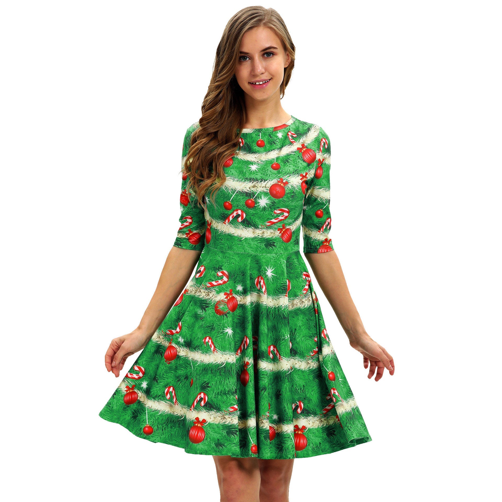 Women's Dress Christmas Digital Print Slim Skirt – byshoppy