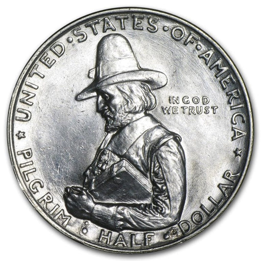 1920-P 50 Cents Silver Pilgrim Tercentenary Commemorative BU Dollar