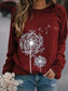 Women's Shirt Dandelion Flying Printed Sweatshirt