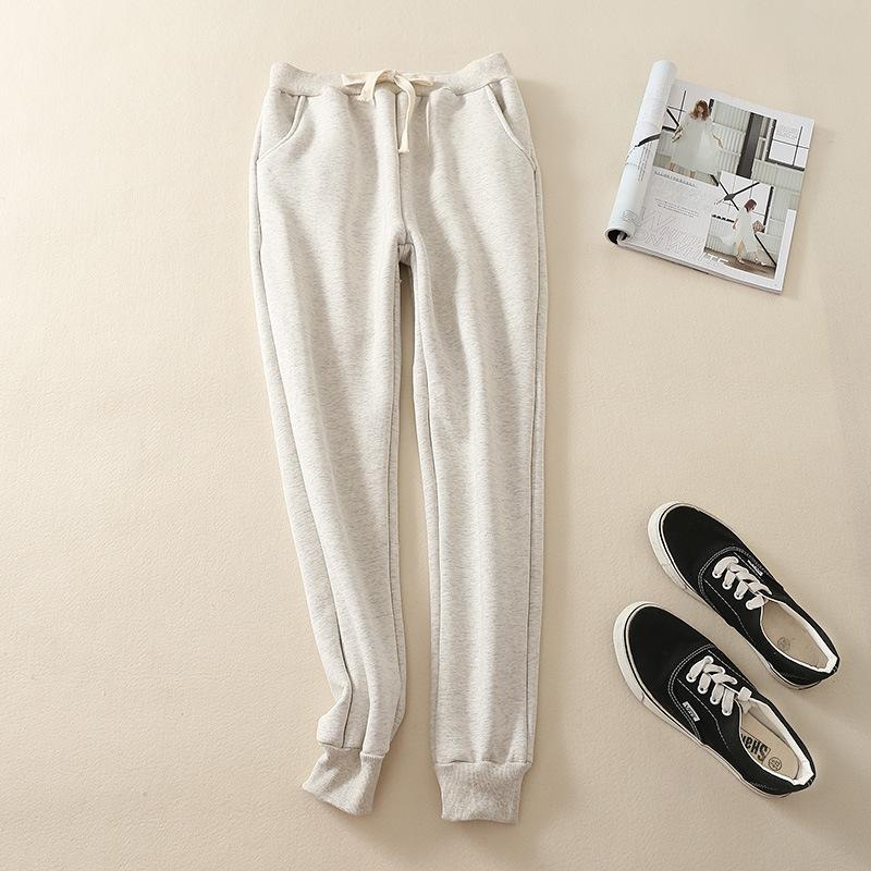 Women Trousers Warm Velvet Cashmere Harem Pants Sweatpants Fleece Pants