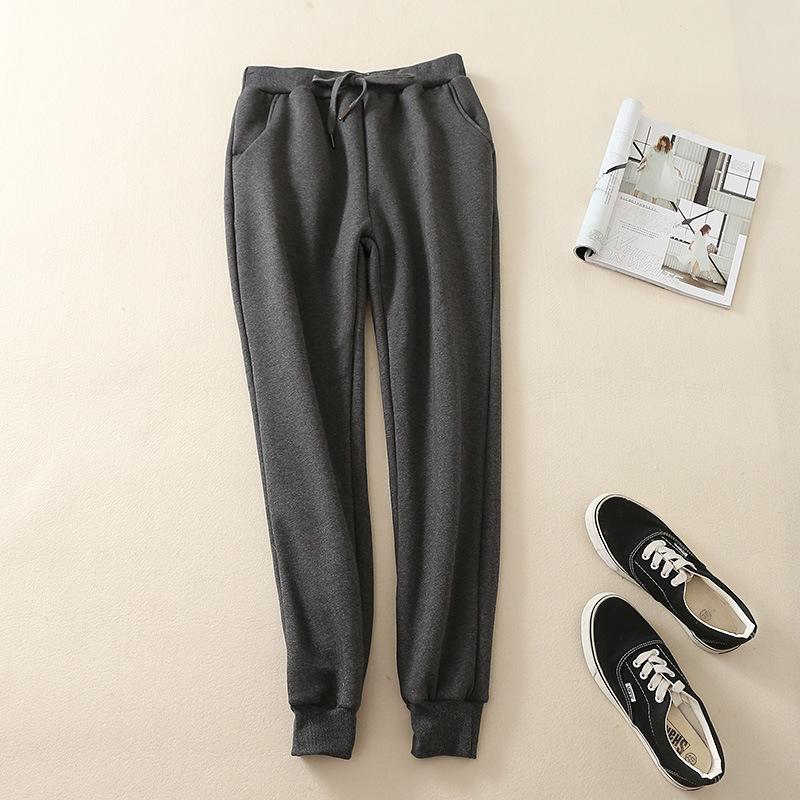 Women Trousers Warm Velvet Cashmere Harem Pants Sweatpants Fleece Pants