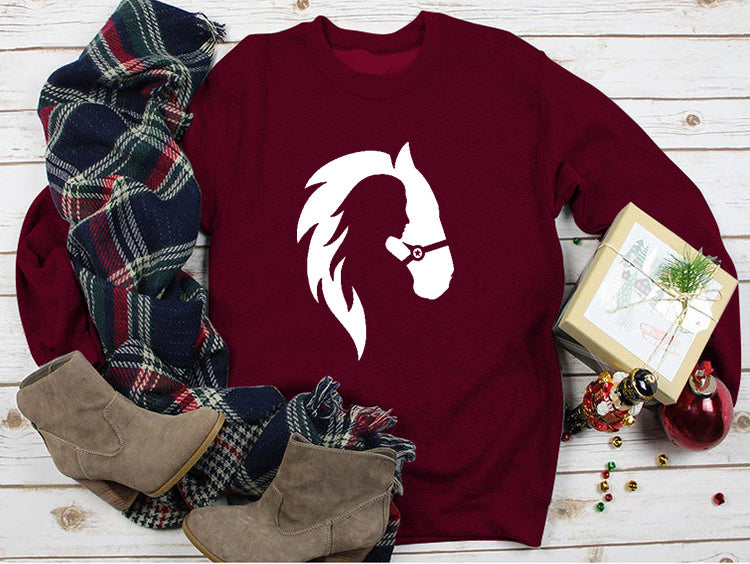 Women's Equestrian Printed Sweatshirt