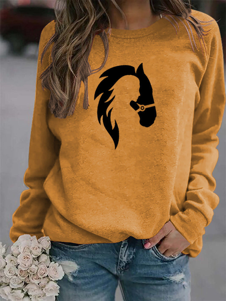 Women's Equestrian Printed Sweatshirt